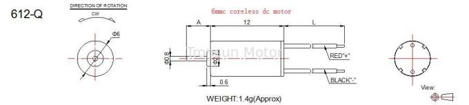 Mini diamètre du moteur 6mm de C.C de Coreless 1.5v 3v pour le petit appareil ménager